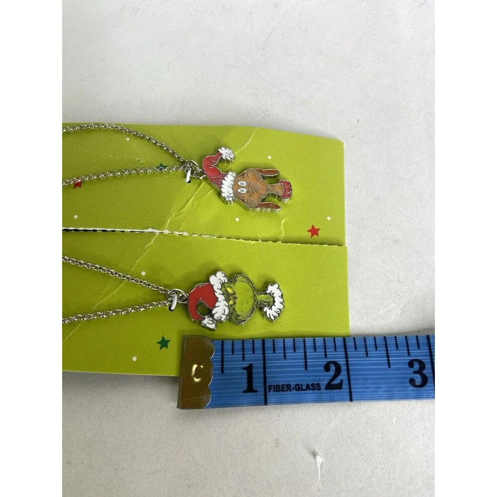 Dr. Seuss How The Grinch Stole Christmas Grinch and Max Best Friend Necklace Set